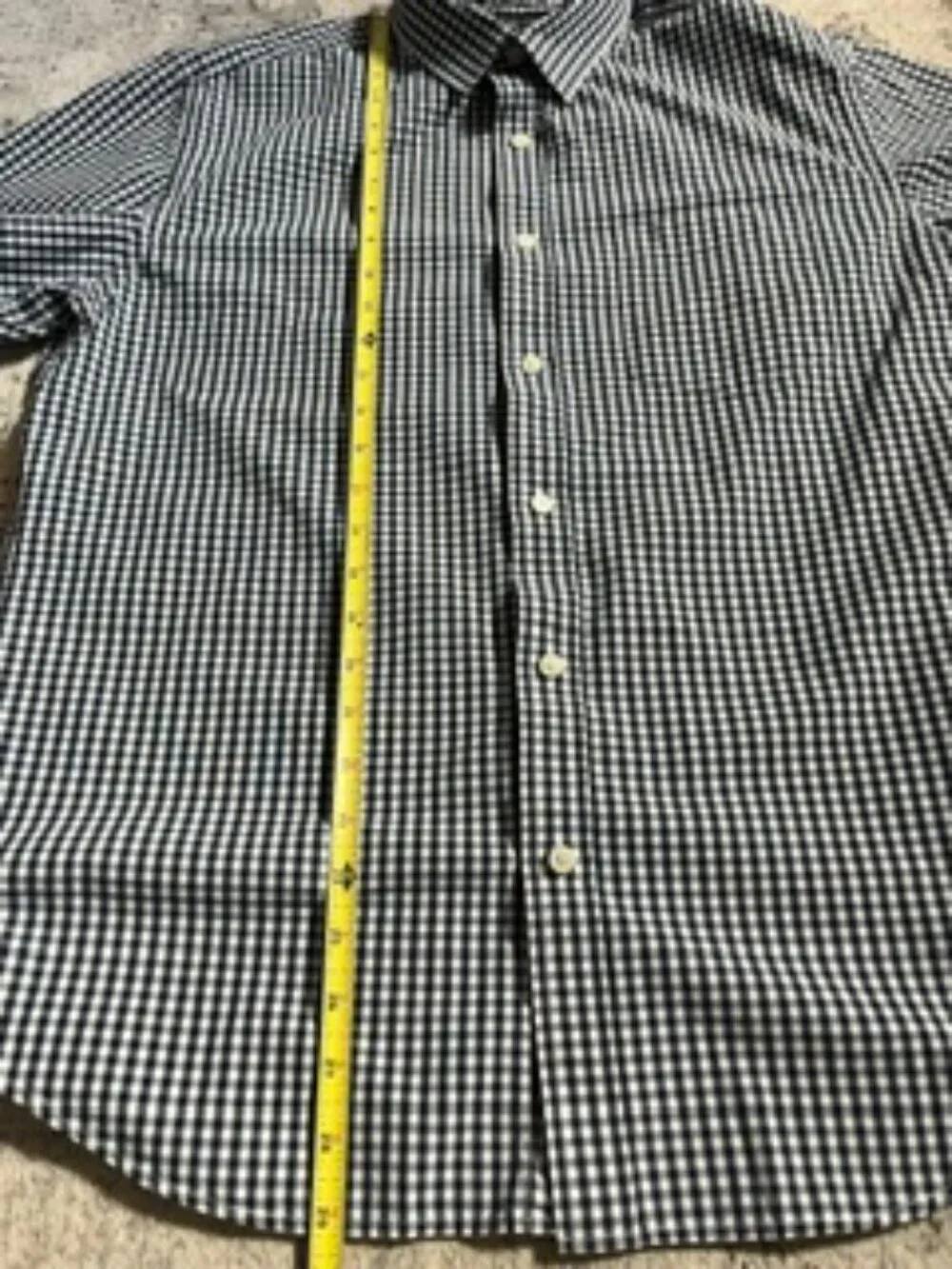 🧡3/$15 Banana Republic Soft Wash Gingham Short Sleeve Shirt Men's L